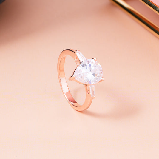 Regal Drop Rose Gold Ring