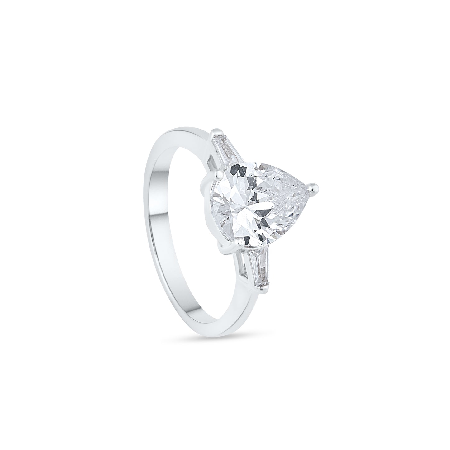 Regal Drop Silver Ring
