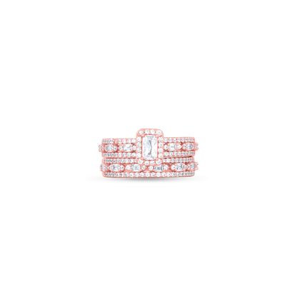 Regal Rose Radiance Stack Ring