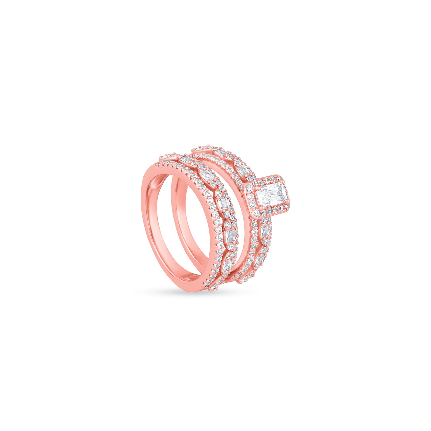 Regal Rose Radiance Stack Ring
