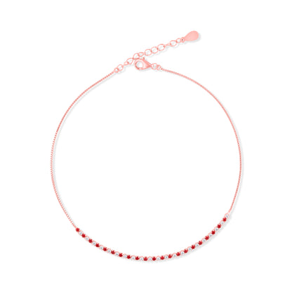 Rosé Ruby Line Anklet