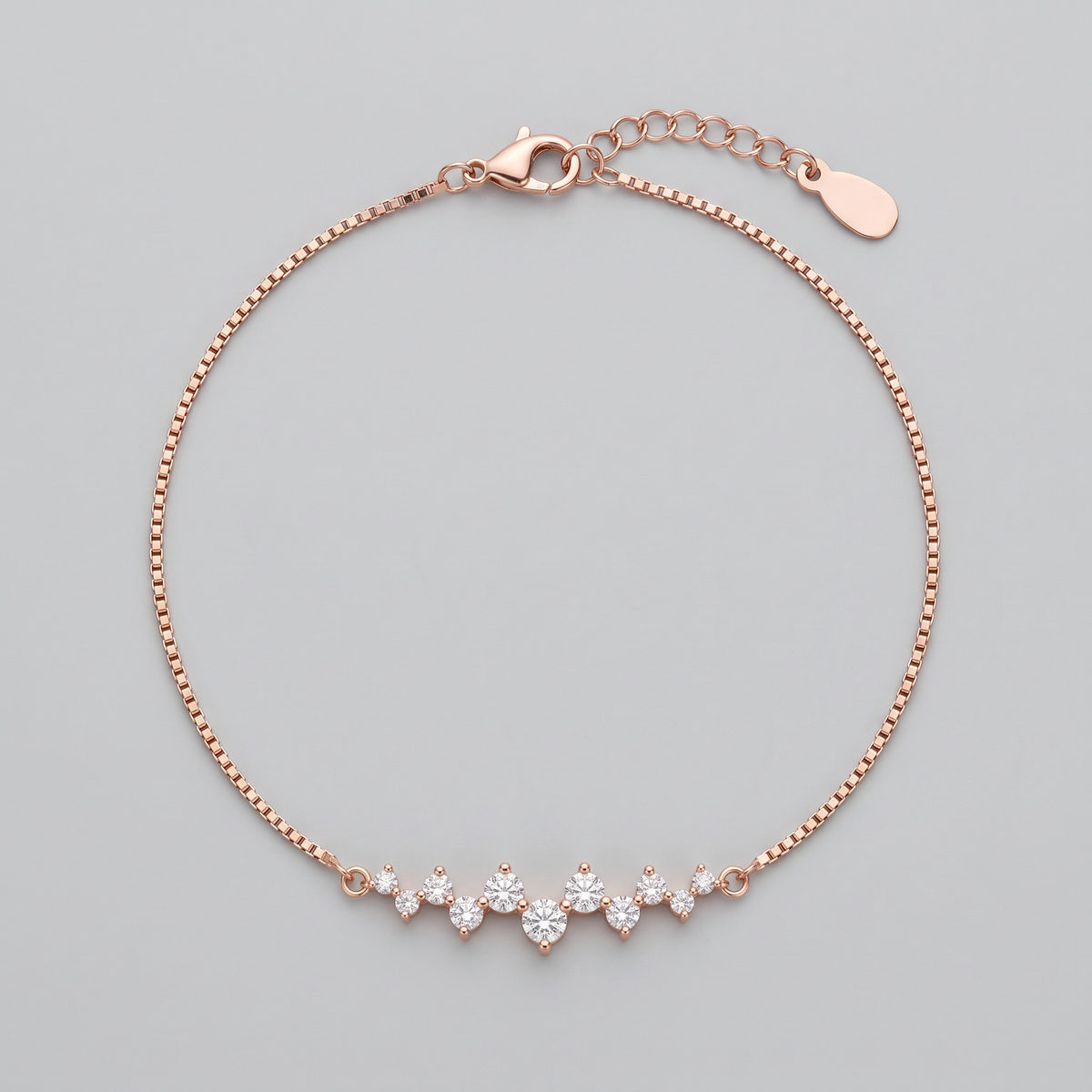 Rose Gold Crystal Stone Anklet