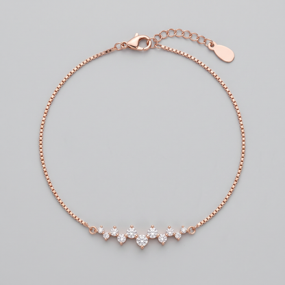 Rose Gold Crystal Stone Anklet
