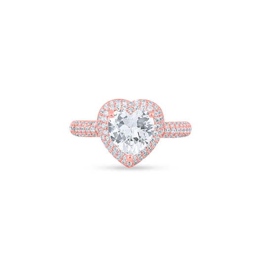 Rose Gold Heart of Light Ring