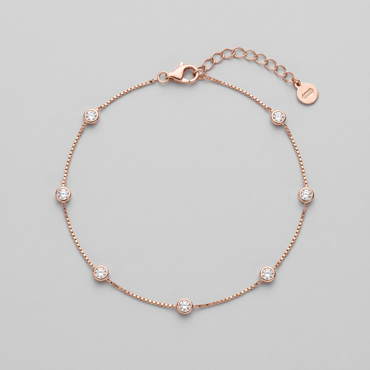 Rose Gold Orbit Spark Anklet