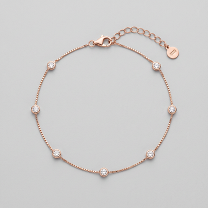 Rose Gold Orbit Spark Anklet