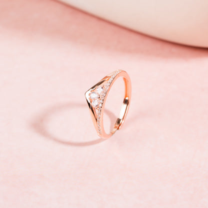 Rose Starlight Curve Ring