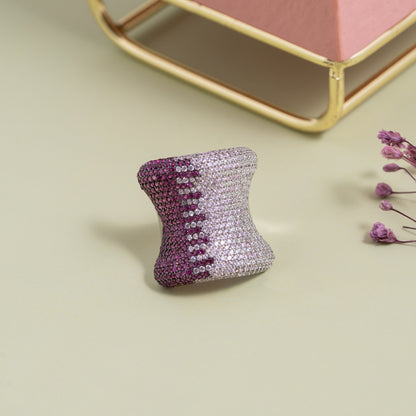 Rosé Mirage Silver Ring
