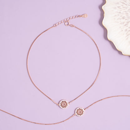 Rose Orbit Anklet