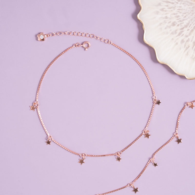 Rose Starlit Anklet