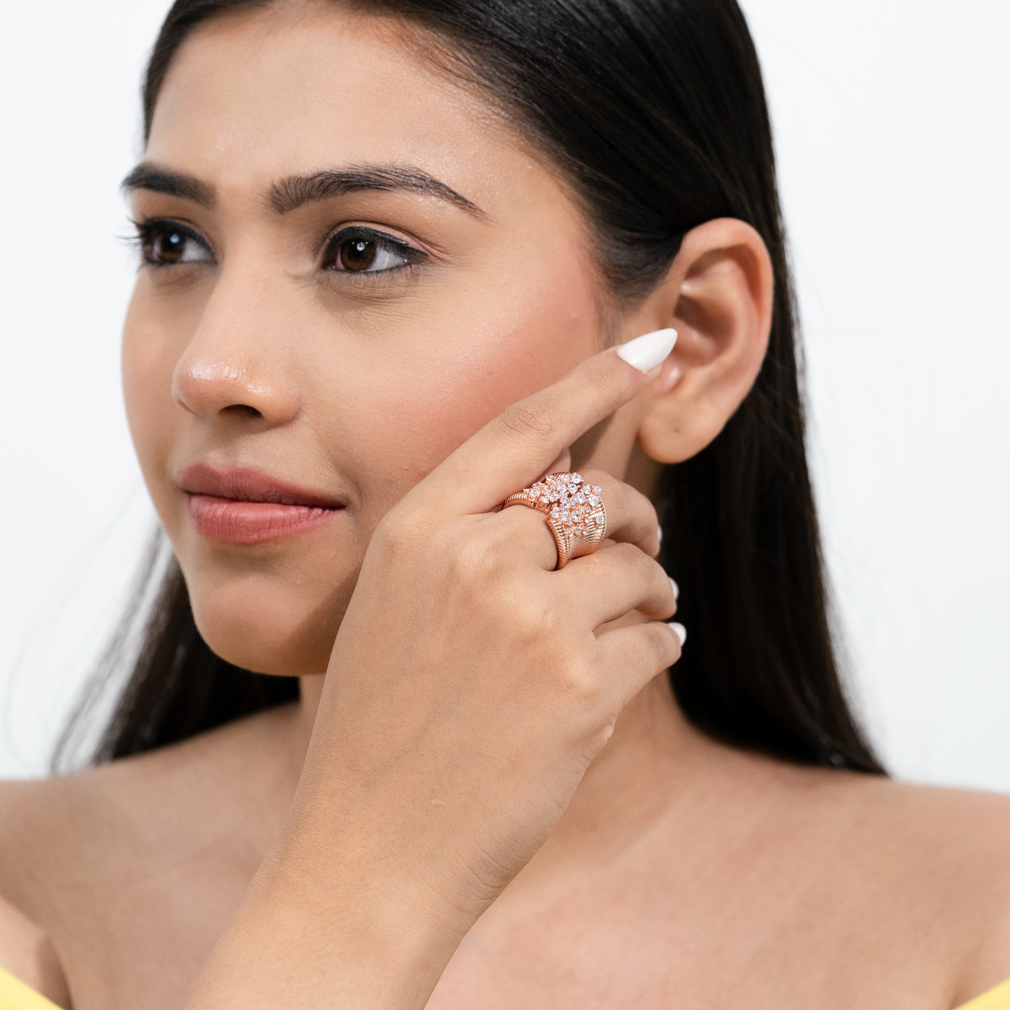 Rosé Cascade Ring