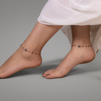 Rose Eye Charm Anklet