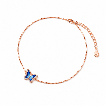 Rose Gold Butterfly Anklet