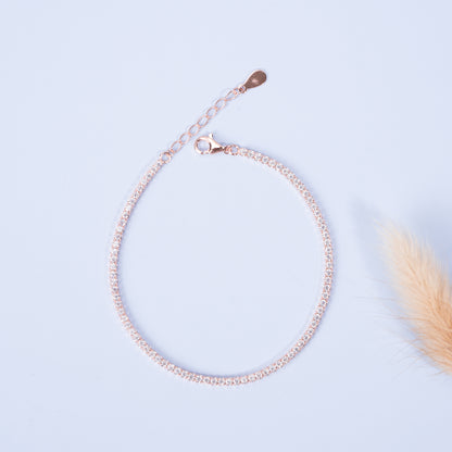 Rose Gold Plated Eternal Silver Bracelet