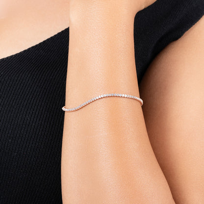 Rose Gold Plated Eternal Silver Bracelet