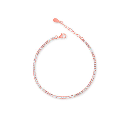 Rose Gold Plated Eternal Silver Bracelet