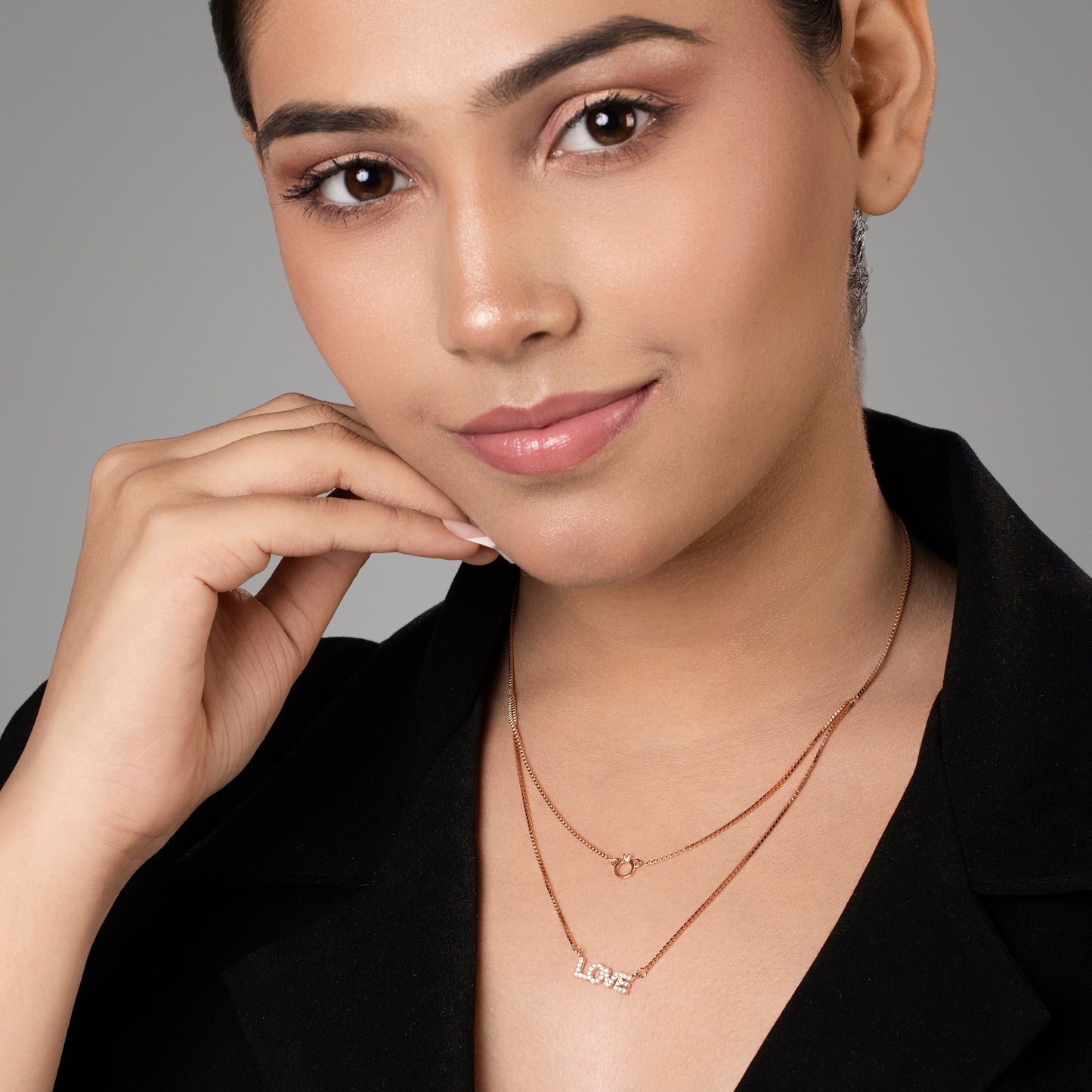 Rose Gold Plated Whisper of Love Necklace