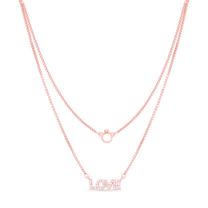 Rose Gold Plated Whisper of Love Necklace
