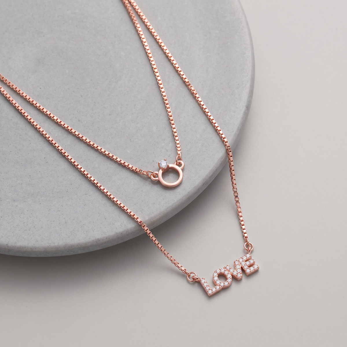Rose Gold Plated Whisper of Love Necklace