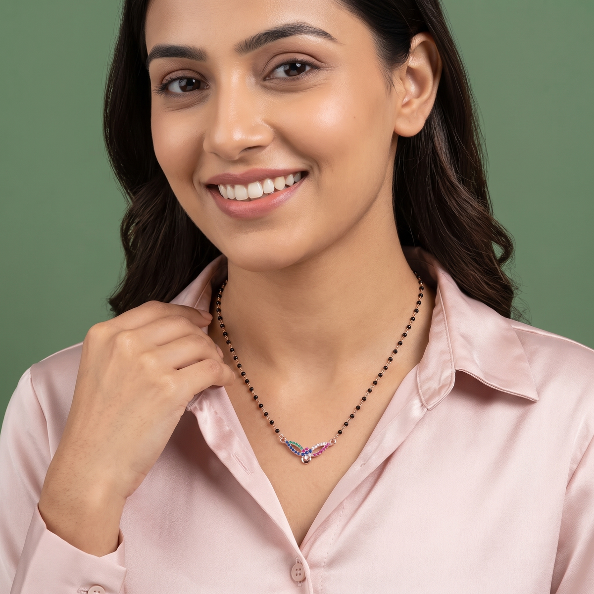 Rose Gold Spectrum Wings Mangalsutra