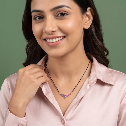 Rose Gold Spectrum Wings Mangalsutra