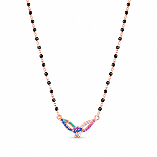 Rose Gold Spectrum Wings Mangalsutra