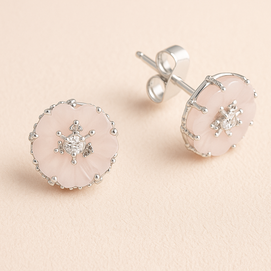 Roselight Bloom Stud Earrings
