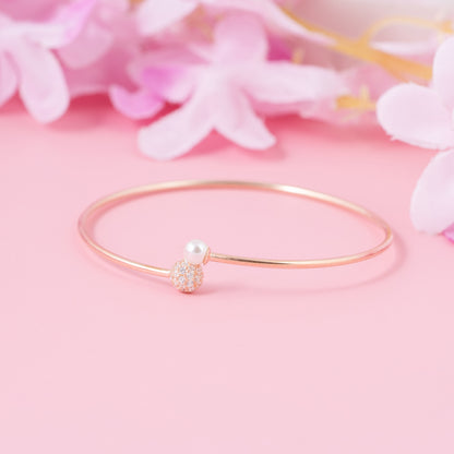 Rosy Pearl Orbit Bracelet