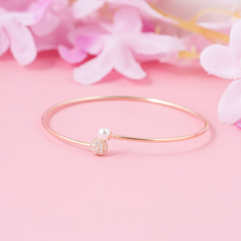 Rosy Pearl Orbit Bracelet