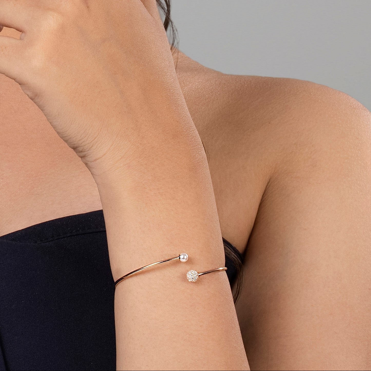 Rosy Pearl Orbit Bracelet