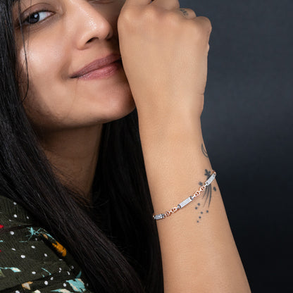 Queen of Hearts Silver Bracelet