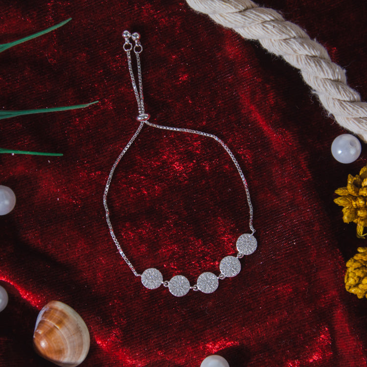 Luminous Discs Silver Bracelet