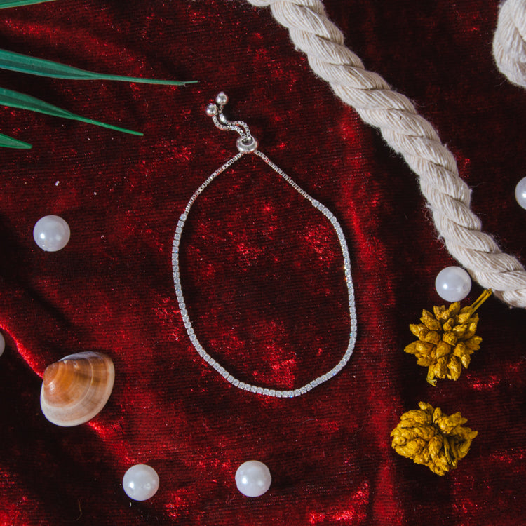 Geometric Design Sterling Silver Bracelet