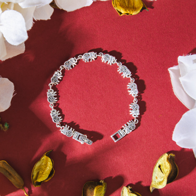 Tribal Sun Silver Bracelet