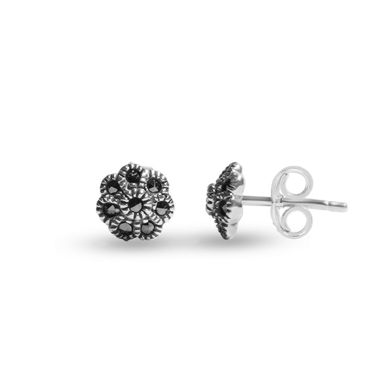 Obsidian Silver Earrings