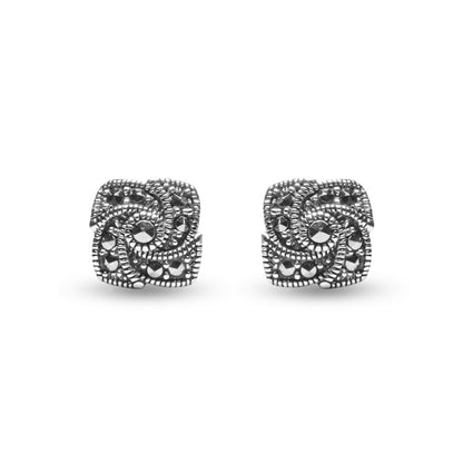 Ebony Beuty Silver Earrings