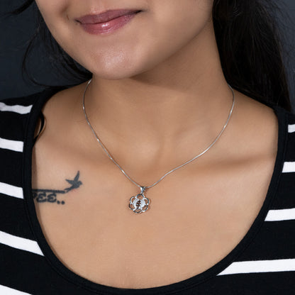 Floral Cluster Pendant Necklace