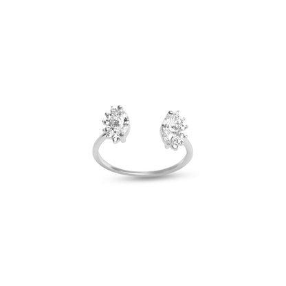 Silver sunflower ring