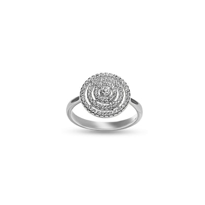 Silver ripple ring