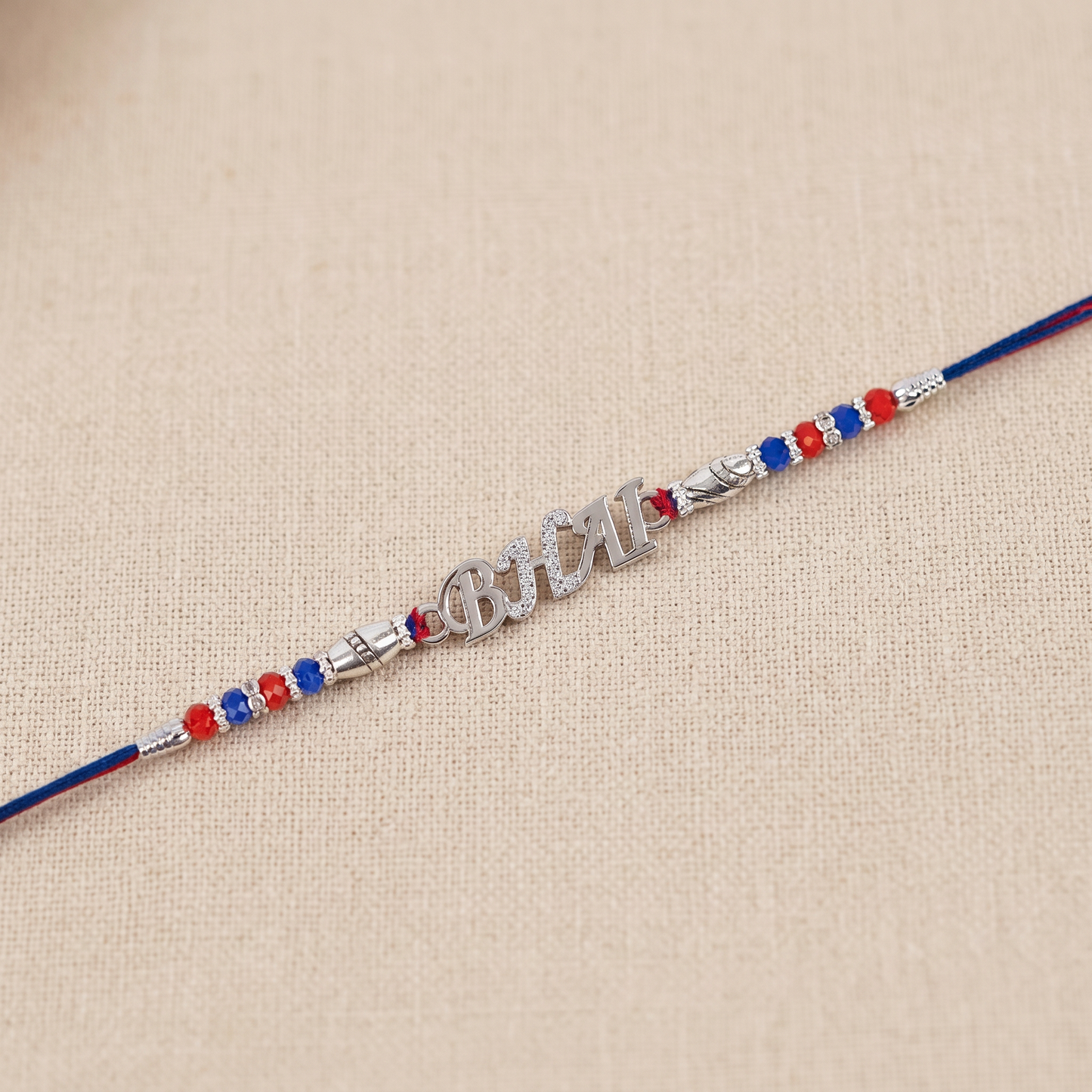 Shimmering Bhai Silver Rakhi