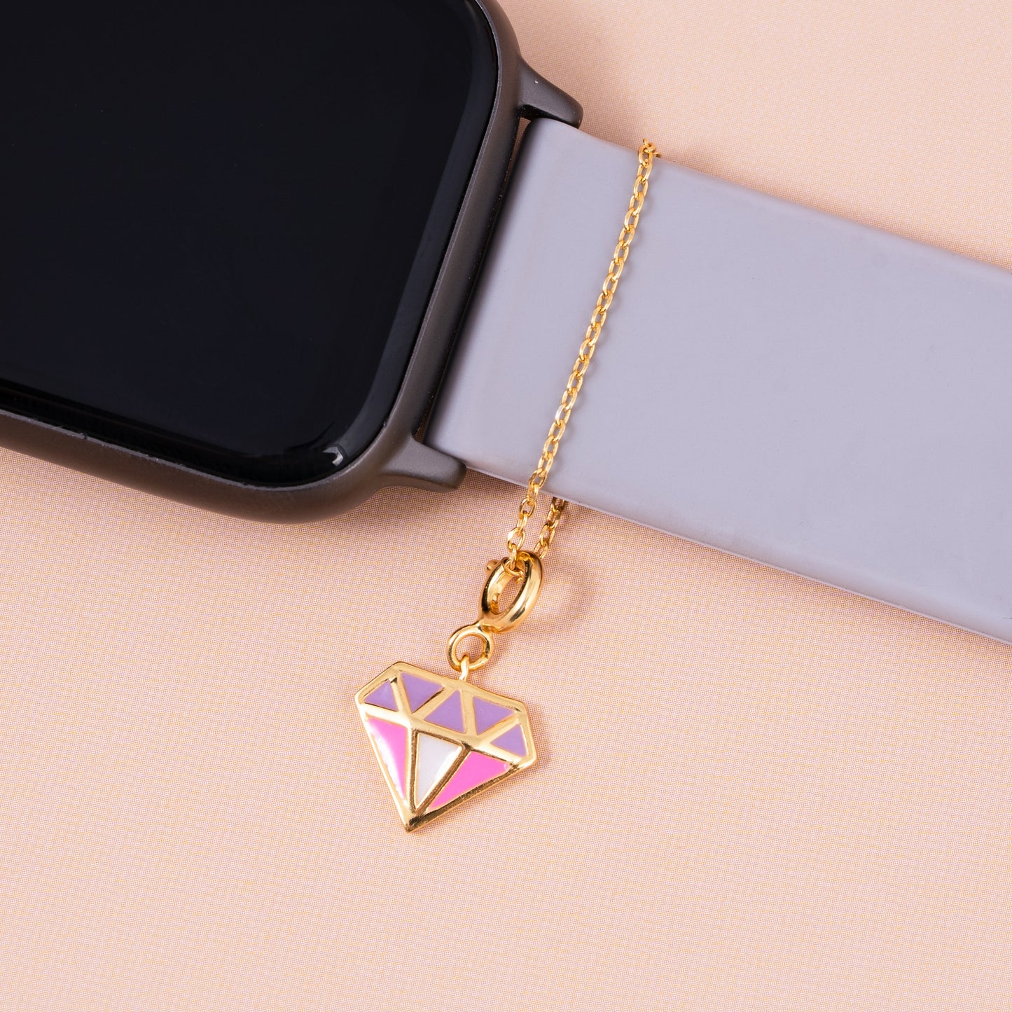 Shine Sync Diamond Gold Charm