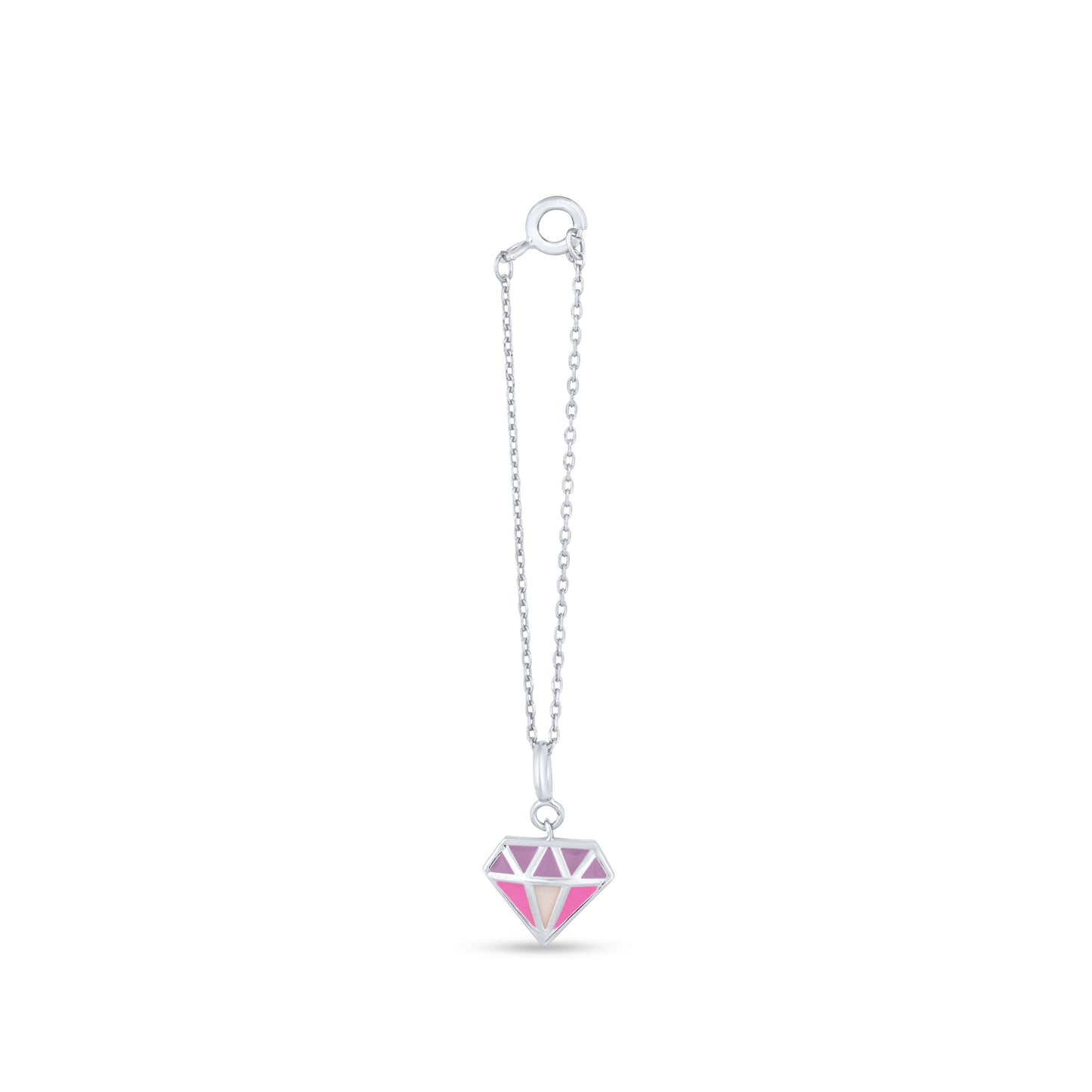 Shine Sync Diamond Silver Charm