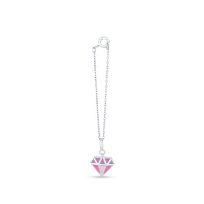 Shine Sync Diamond Silver Charm