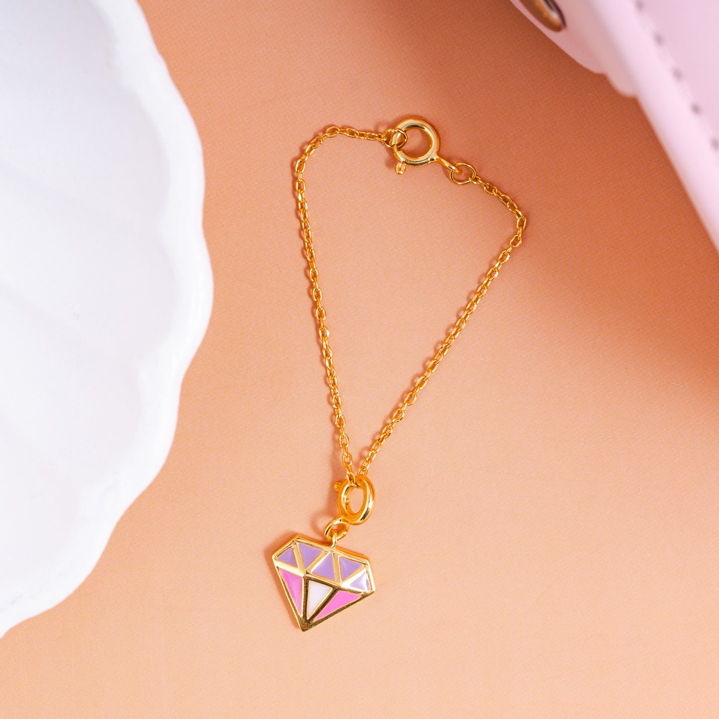 Shine Sync Diamond Gold Charm