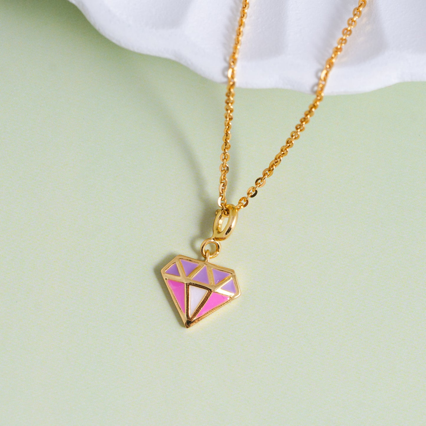 Shine Sync Diamond Gold Charm