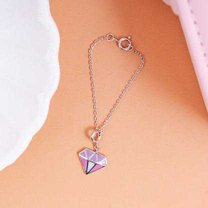 Shine Sync Diamond Silver Charm