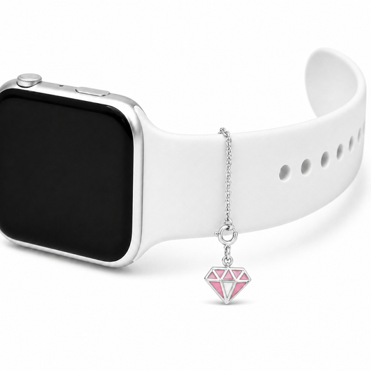 Shine Sync Diamond Silver Charm