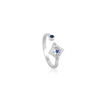 Blue destiny Silver Toe Ring