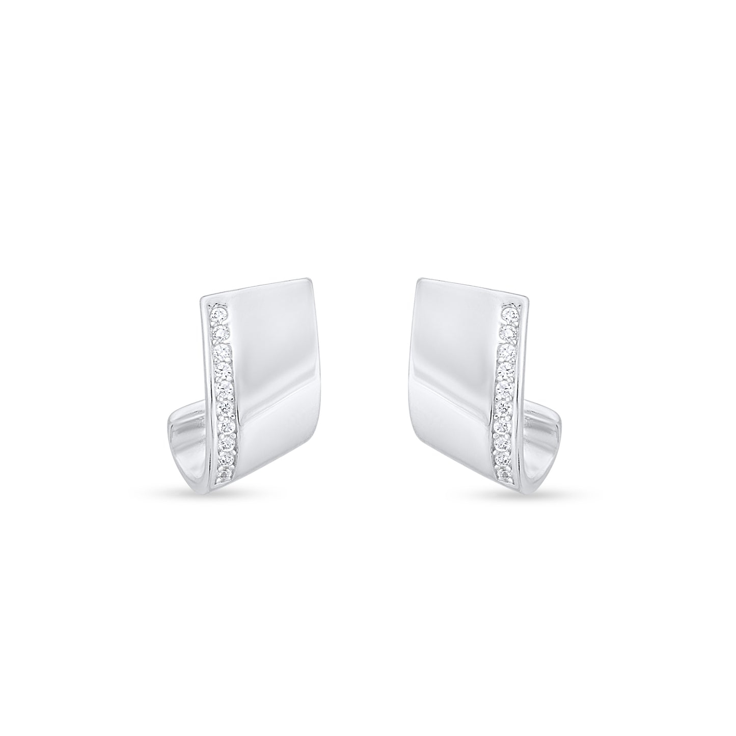 Silver Curve Studs