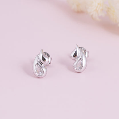 Silver Dewdrop Studs